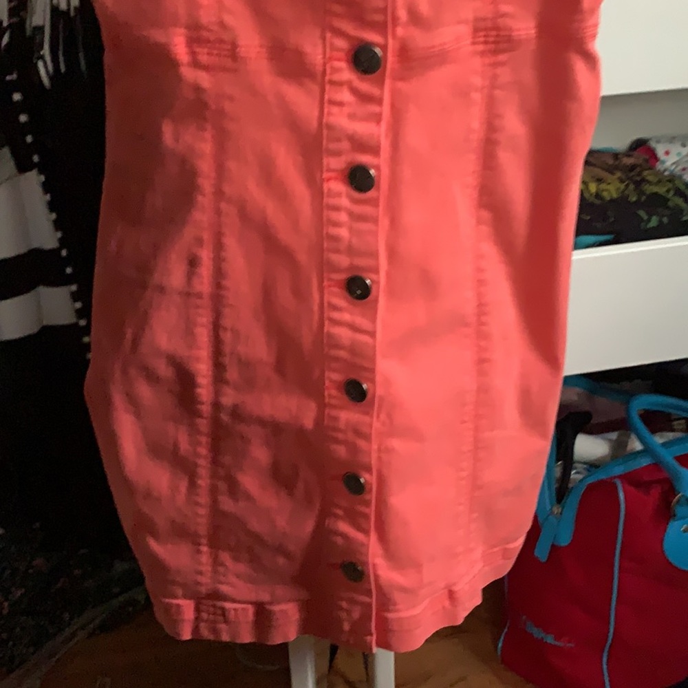 MP|D Dungaree Overall Dress S Button Front Sheath - Picture 10 of 10